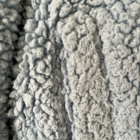 UO Willow Fuzzy Blue Drawstring Teddy Jacket - Picture 11 of 16